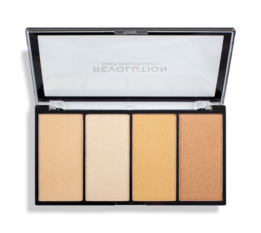Makeup Revolution Re-Loaded Lustre – paleta rozświetlaczy Lights Warm (1 szt.)