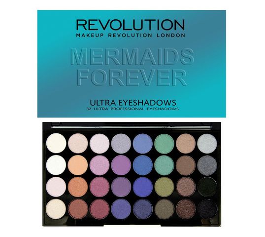 Makeup Revolution Ultra Palette 32 - zestaw cieni do powiek Mermaids Forever (16 g)