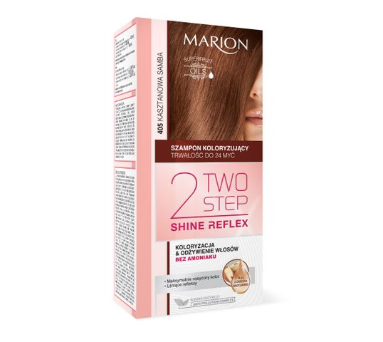 Marion Two Step Shine Reflex – szampon koloryzujący nr 405 Kasztanowa Samba (1 op.)