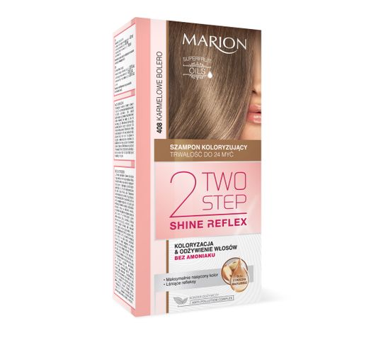 Marion Two Step Shine Reflex – szampon koloryzujący nr 408 Karmelowe Bolero  (1 op.)