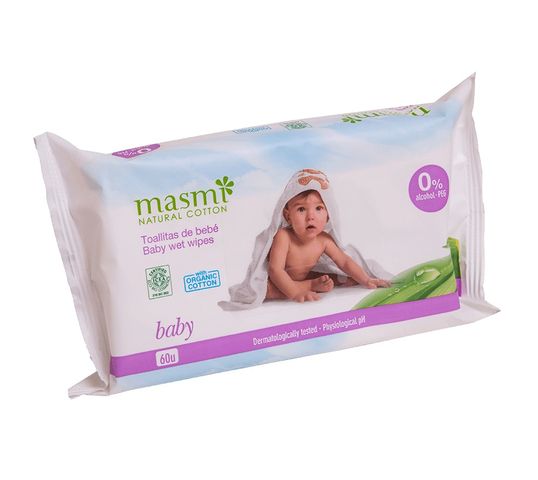 Masmi – Natural Cotton chusteczki oczyszczające dla dzieci (60  szt.)