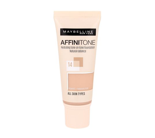 Maybelline Affinitone Podkład do twarzy nr 14 Creamy Beige - tuba 30 ml