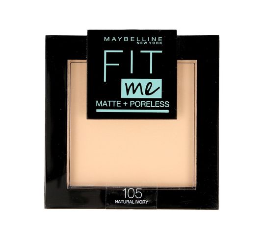 Maybelline Fit Me! – puder matujący do twarzy 105 Natural Ivory (9 g)
