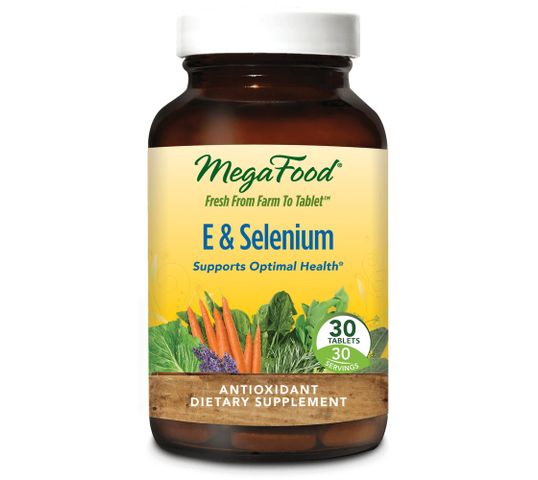 Mega Food E & Selenium witamina E i selen suplement diety 30 tabletek