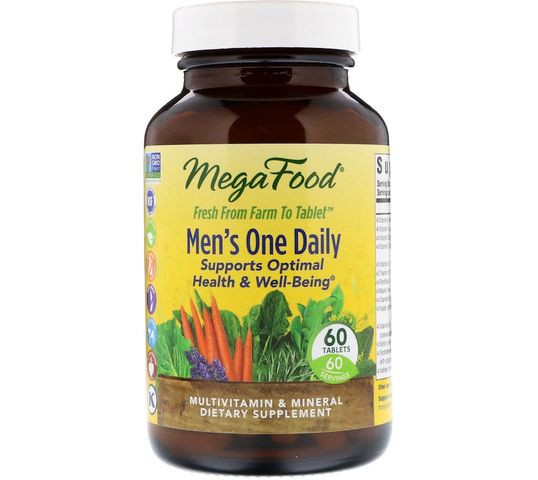 Mega Food Men's One Daily suplement diety dla mężczyzn 60 tabletek