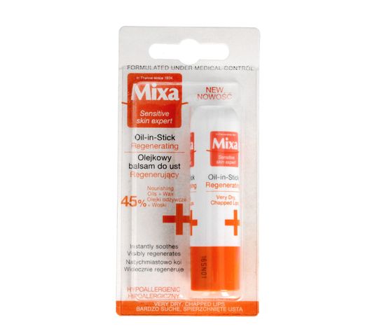 Mixa - olejkowy balsam do ust regenerujący (4.7 ml)