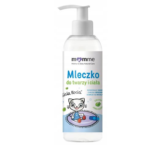 MomMe Kicia Kocia mleczko do twarzy i ciała Zielone Jabłuszko 150ml