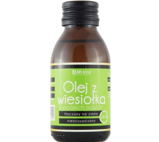 Myvita Olej z Wiesiołka tłoczony na zimno nieoczyszczony 100ml