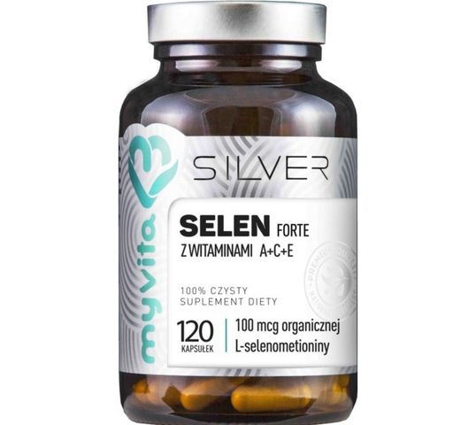 Myvita Silver Selen Forte 100% czysty suplement diety 120 kapsułek