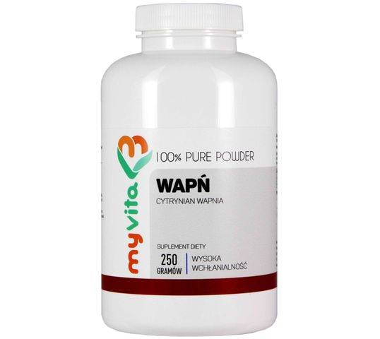 Myvita Wapń cytrynian wapnia suplement diety w proszku 250g