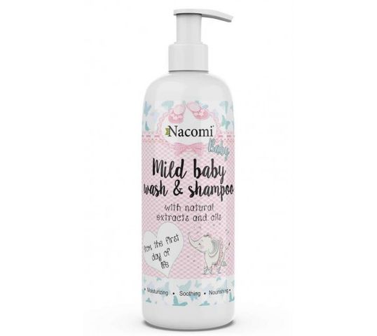 Nacomi Mild Baby Wash & Shampoo – emulsja do mycia dla dzieci (400 ml)