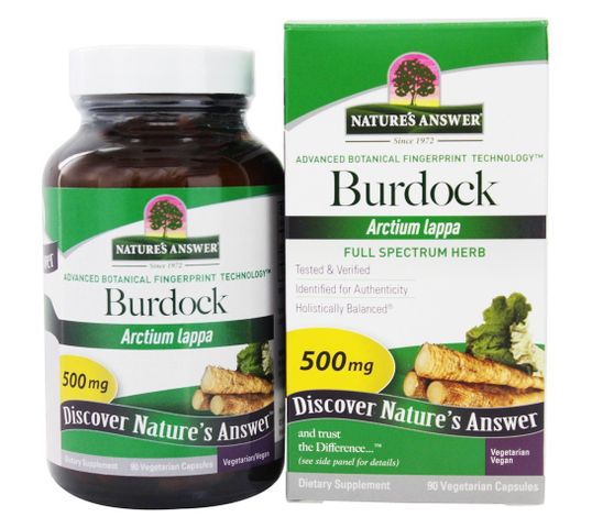Nature's Answer Burdock korzeń łopianu większego suplement diety 90 kapsułek