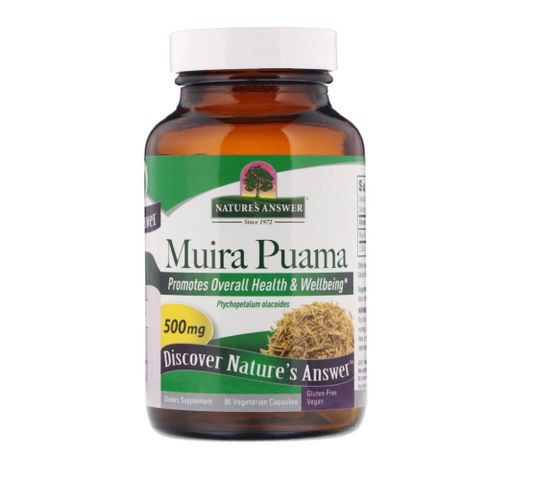 Nature's Answer Muira Puama 500mg ekstrakt z kory muira puama suplement diety 90 kapsułek
