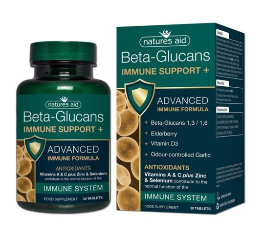 Natures Aid Beta Glukan Immune Support suplement diety 30 tabletek
