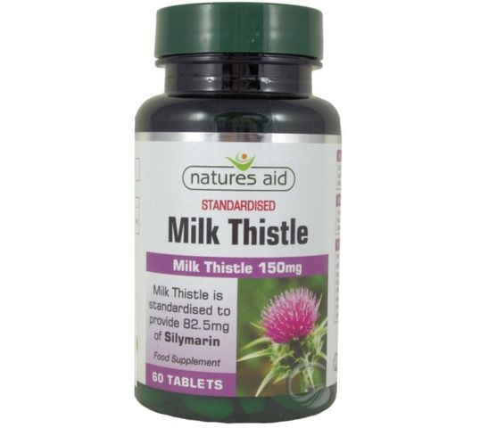 Natures Aid Milk Thistle (Ostropest Plamisty) 150mg suplement diety 60 tabletek
