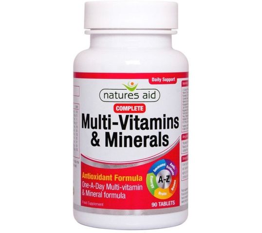 Natures Aid Multi-Vitamins & Minerals suplement diety 90 tabletek