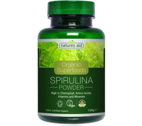 Natures Aid Organic Superfoods Spirulina suplement diety 150g