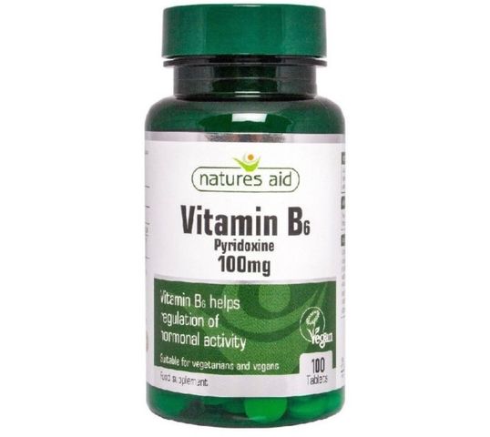 Natures Aid Vitamin B6 100mg suplement diety 100 tabletek