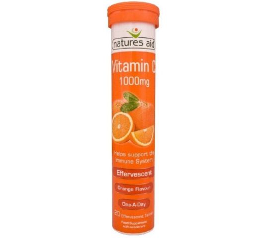 Natures Aid Vitamin C 1000mg suplement diety 20 tabletek musujących