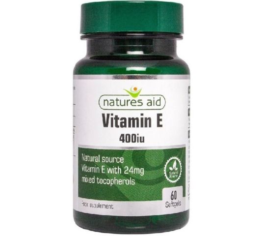 Natures Aid Vitamin E 400IU suplement diety 60 kapsułek