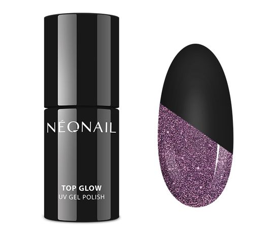 NeoNail UV Gel Polish Color Top Glow top hybrydowy Sparkling (7.2 ml)