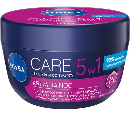 Nivea Care Lekki krem do twarzy na noc (100 ml)