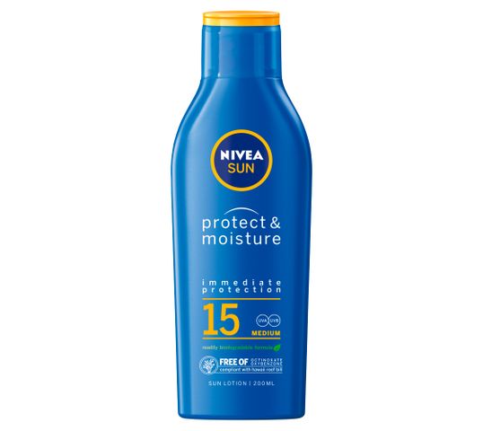 Nivea Sun Protect & Moisture nawilżający balsam do opalania SPF15 (200 ml)