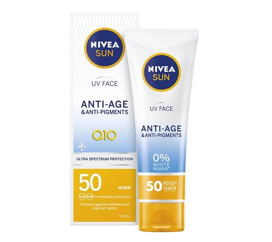 Nivea Sun UV Face Anti-Age & Anti-Pigments przeciwzmarszczkowy krem do twarzy SPF50 (50 ml)