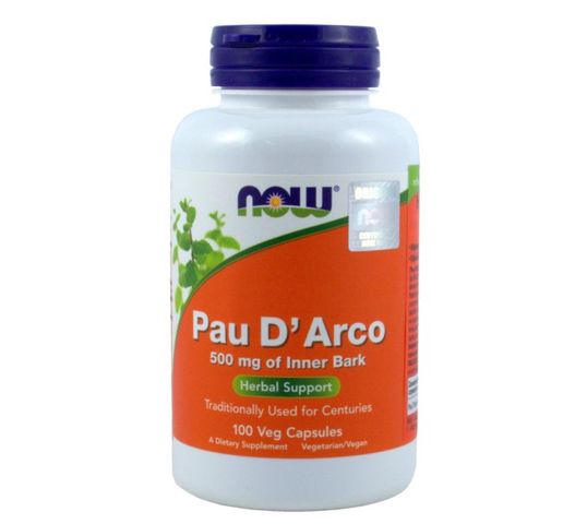 Now Foods Pau D'Arco 500mg suplement diety 100 kapsułek