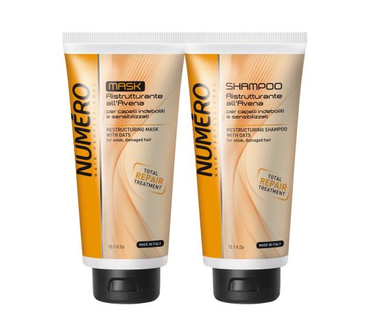 Numero Zestaw Restrukturyzujący z Owsem maska (300 ml) + szampon (300 ml)