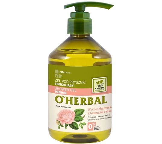 O'Herbal żel pod prysznic tonizujący róża damasceńska (500 ml)