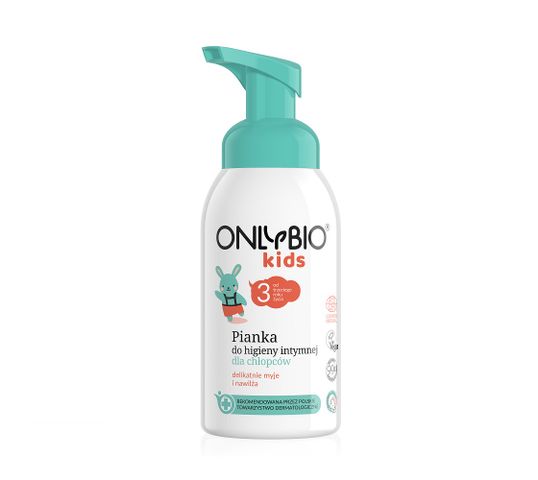 OnlyBio Kids pianka do higieny intymnej dla chłopców od 3 roku życia (300 ml)
