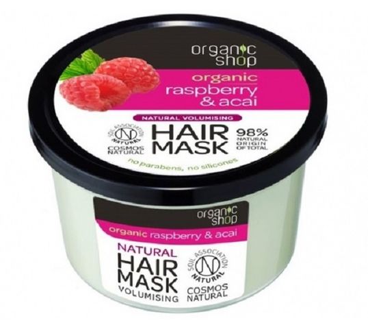 Organic Shop Hair Mask maska nadająca objętość włosów Malina & Acai 250ml