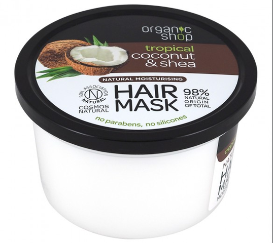 Organic Shop Natural Moisturising Hair Mask naturalna nawilżająca maska do włosów Coconut & Shea (250ml)