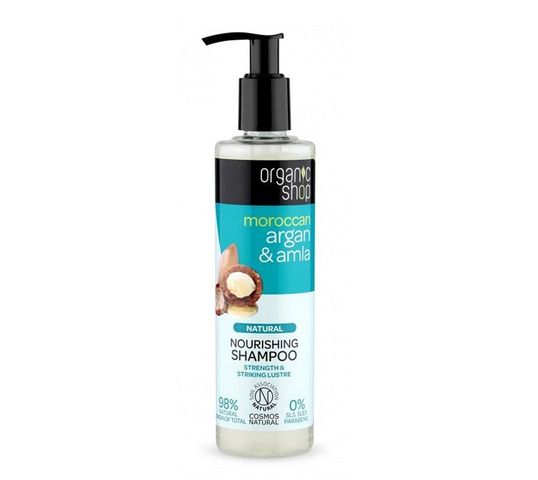 Organic Shop Natural Nourishing Shampoo naturalny szampon odżywczy do włosów Argan & Amla 280ml