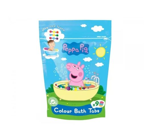 Peppa Pig barwinki koloryzujące do kąpieli (9x16 g)