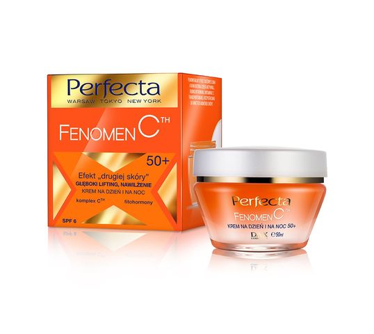 Perfecta Fenomen C 50+ krem do twarzy efekt drugiej skóry głęboki lifting nawilżenie na dzień i noc 50 ml
