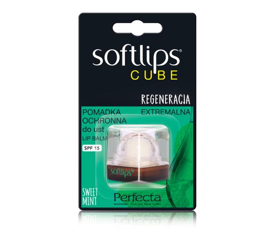 Perfecta Softlips Cube pomadka ochronna do ust SPF15 Słodka Mięta 6.5g