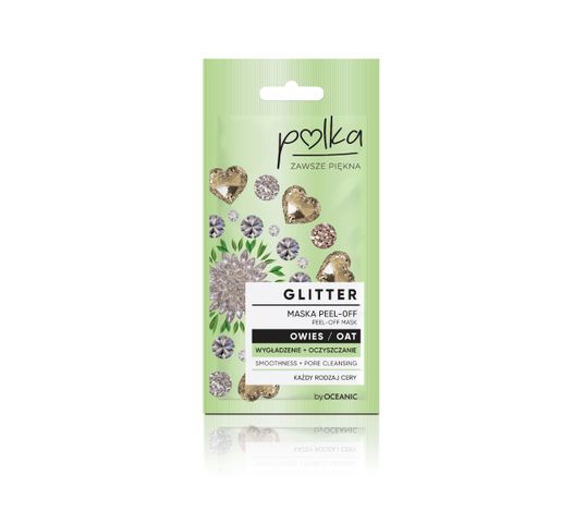 Polka – Glitter Maska Peel off Owies Wygładzenie+ Oczyszenie (6 ml)