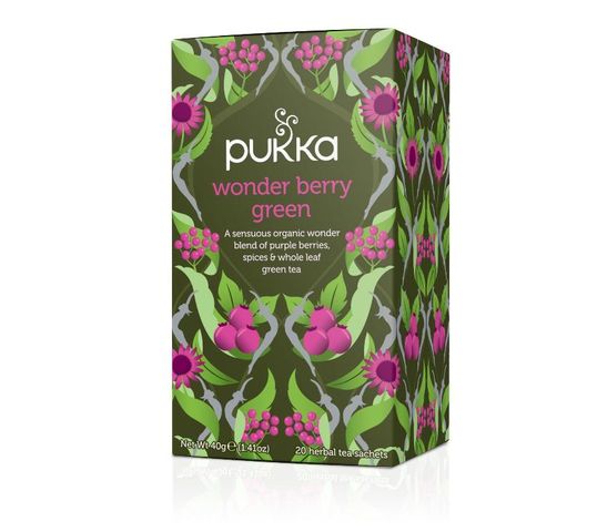 Pukka Wonder Berry Green organiczna herbatka zielona 20 torebek