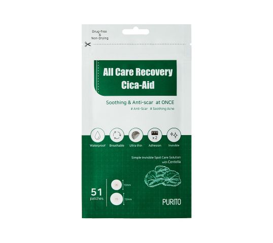 Purito All Care Recovery Cica-Aid plasterki na niedoskonałości (51 szt.)