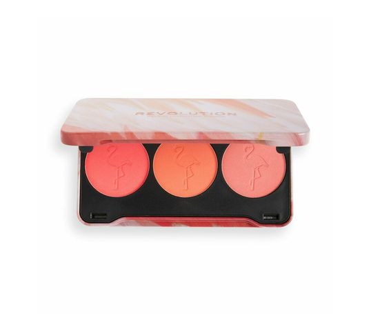 Makeup Revolution–  Paleta róży Flamingo Mini (1 szt.)