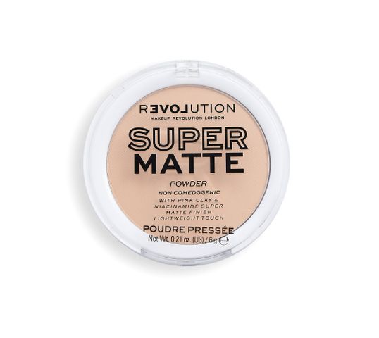 Makeup Revolution Super Matte Pressed Powder Puder matujący Vanilla (6 g)