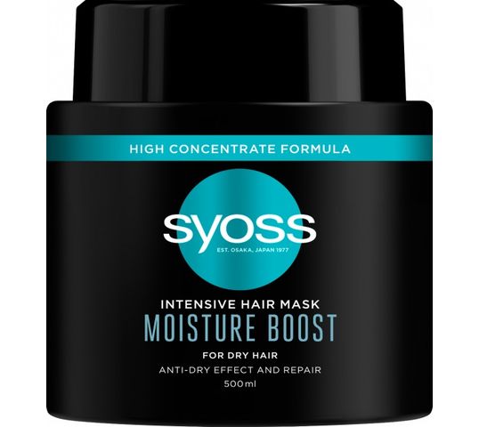 Syoss Intensive Hair Mask Moisture Boost intensywnie regenerująca maska do włosów suchych i osłabionych (500 ml)