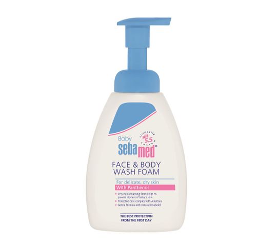 Sebamed Baby Face & Body Wash Foam delikatna pianka do mycia ciała i twarzy dla dzieci 400ml