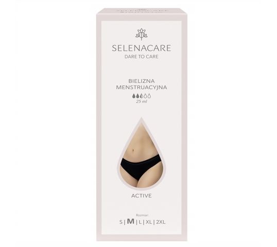 Selenacare Active bielizna menstruacyjna Czarna M (25 ml)