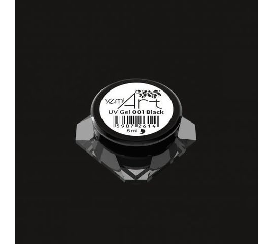 Semilac Semi Art lakier żelowy do zdobień 001 Black 1 op.