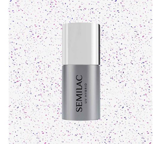 Semilac Top No Wipe Blinking Blue&Violet Flakes (7 ml)