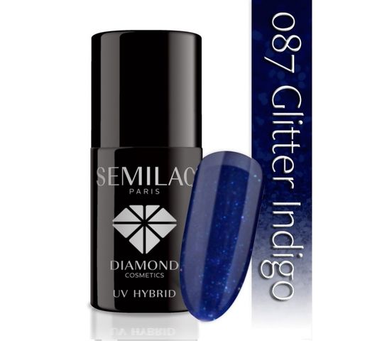 Semilac UV Hybrid lakier hybrydowy 087 Glitter Indigo 7ml