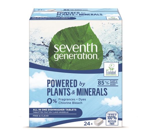 Seventh Generation Powered By Plants All In One Dishwasher Tablets tabletki do zmywarki Free & Clear 24szt